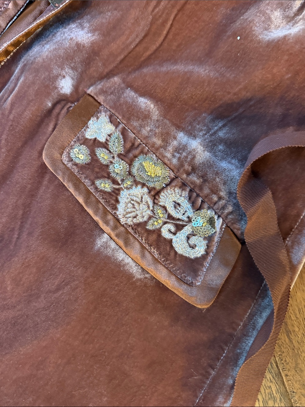 Sundance Brown Velvet Blazer - Picture 3 of 6